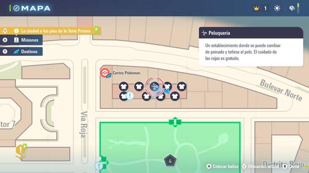 Leyendas Pokmon Z-A - Icono de peluqueras para cambiar el peinado