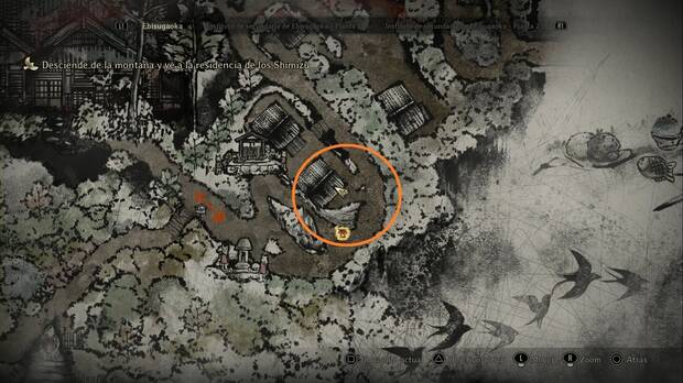 Silent Hill f - Ebisugaoka (V) (NG+), ubicacin de la Prueba clnica (3) sobre un banco al sudeste de la casa de Shu