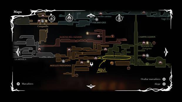 Hollow Knight Silksong - Mejor ruta en Campos Lejanos para farmear rosarios en el Acto 1