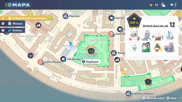 Leyendas Pokmon Z-A - Localizacin y lista de Pokmon disponibles en la zona salvaje 12