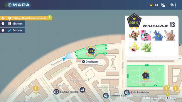 Leyendas Pokmon Z-A - Localizacin y lista de Pokmon disponibles en la zona salvaje 13