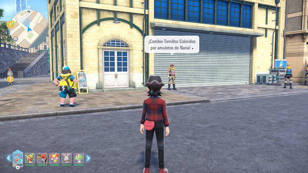 Leyendas Pokmon Z-A - NPC para canjear los tornillos coloridos por amuletos de Naria