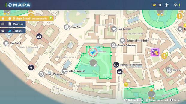 Leyendas Pokmon Z-A - Localizacin en el mapa de la MT013 Rayo Hielo