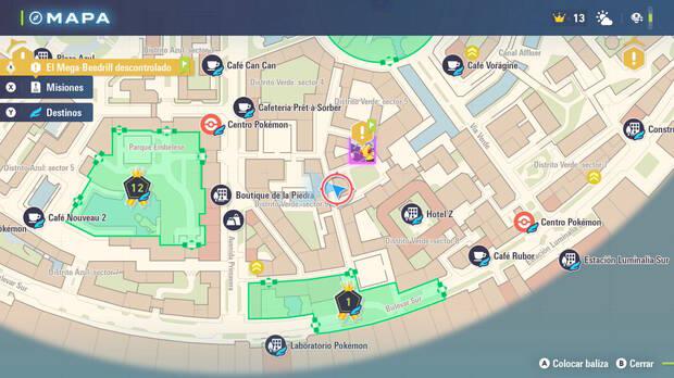 Leyendas Pokmon Z-A - Localizacin en el mapa de la MT019 Joya de Luz