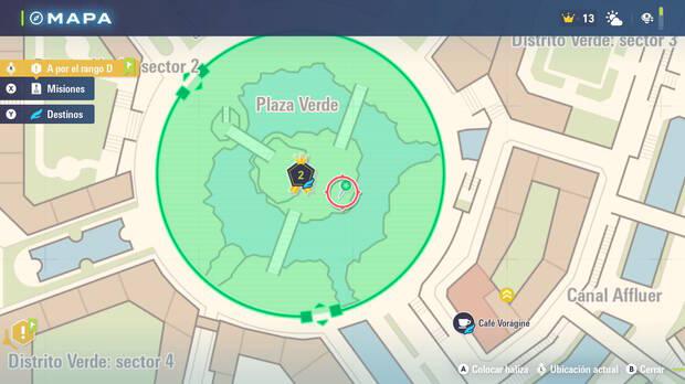 Leyendas Pokmon Z-A - Localizacin en el mapa de la MT027 Meteoros