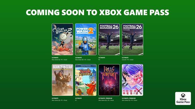 Novedades Xbox Game Pass octubre 2025