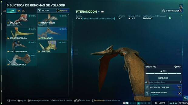 Jurassic World Evolution 3 - Dinosaurios, pestaa de piscvoros voladores