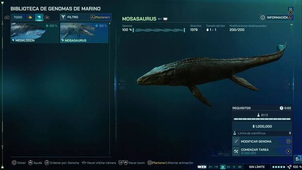 Jurassic World Evolution 3 - Dinosaurios, pestaa de piscvoros acuticos