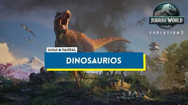 Jurassic World Evolution 3 - Portada del nodo de Dinosaurios