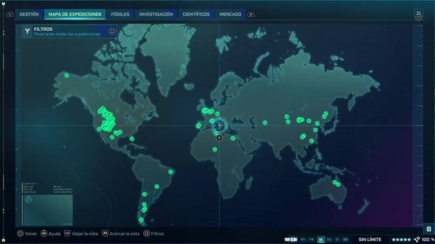 Jurassic World Evolution 3 - Desbloquear, modificar y criar nuevos dinosaurios, mapa de expediciones