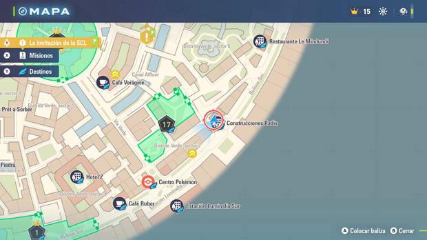 Leyendas Pokmon Z-A - Localizacin en el mapa de la MT080 Defensa Frrea