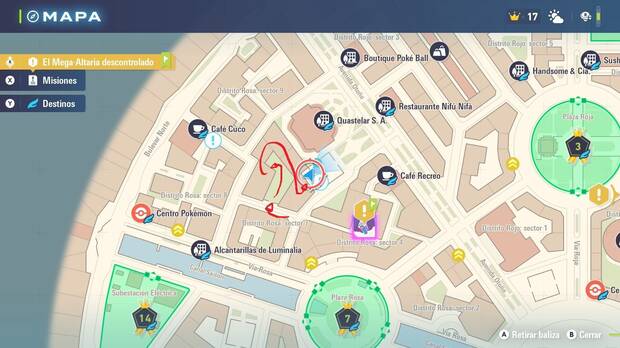 Leyendas Pokmon Z-A - Localizacin en el mapa de la MT010 Demolicin