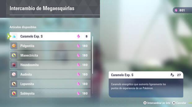 Leyendas Pokmon Z-A - Comprar Caramelos Exp. en Quastelar S.A. con Megaesquirlas