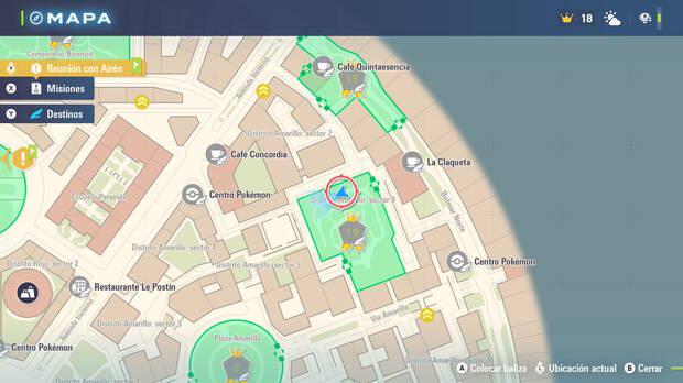 Leyendas Pokmon Z-A - Localizacin en el mapa de la MT079 Vendaval