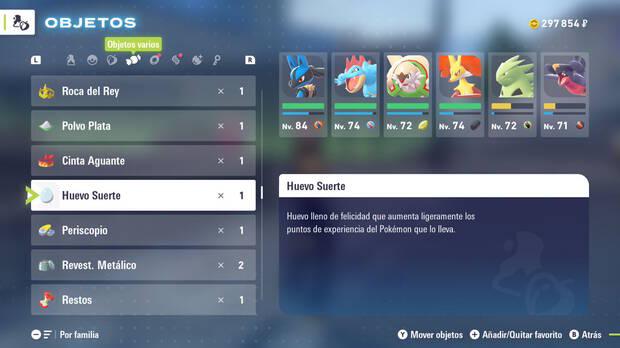 Leyendas Pokmon Z-A - Conseguir y usar el Huevo Suerte para subir de nivel rpido