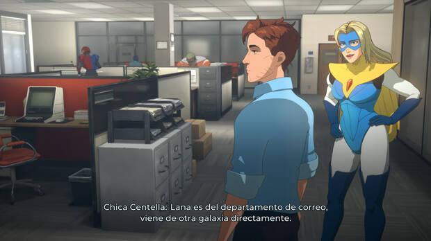 Robert acepta trabajar como coordinador telefónico de superhéroes a cambio de que reparen la armadura que lo hace Mecha Man.