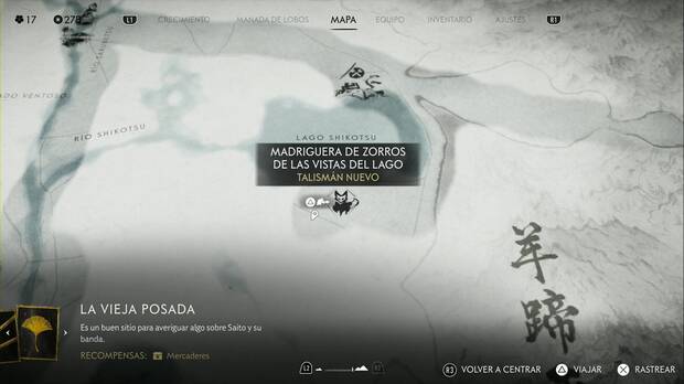Ghost of Yotei, Madrigueras de zorro en las Praderas de Yotei, ubicación de la madriguera Vistas del lago