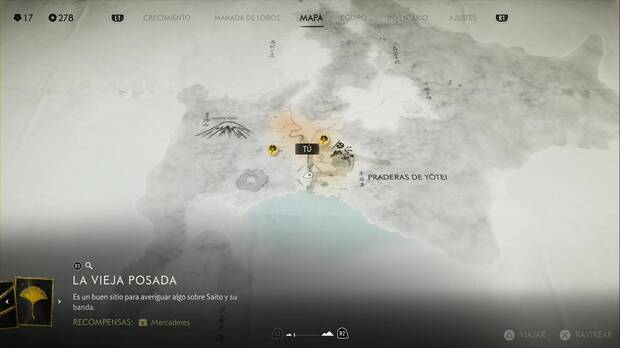 Ghost of Yotei, Madrigueras de zorro en las Praderas de Yotei, ubicación de la madriguera Agua que fluye