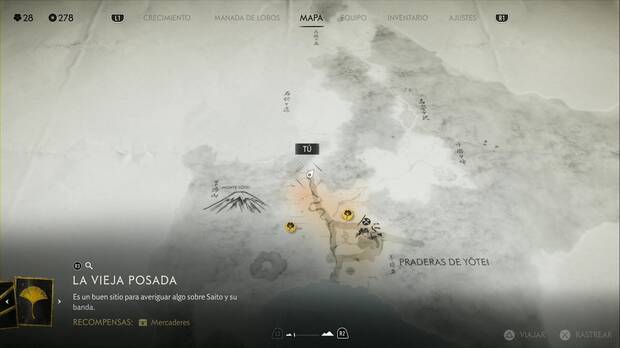 Ghost of Yotei, Madrigueras de zorro en las Praderas de Yotei, ubicación de la madriguera Colina herbosa