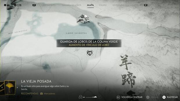 Ghost of Yotei - Guaridas de lobos en las Praderas de Yotei, ubicacin de Colina verde