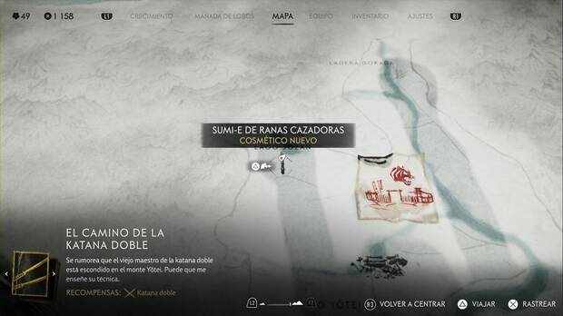 Ghost of Yotei - Sumi-e en la regin de las Praderas de Yotei, ubicacin del sumi-e Ranas cazadoras