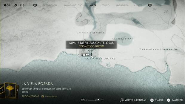 Ghost of Yotei - Sumi-e en la regin de las Praderas de Yotei, ubicacin del sumi-e Pinzas cautelosas