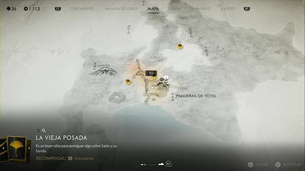 Ghost of Yotei - Sumi-e en la regin de las Praderas de Yotei, ubicacin del sumi-e Grulla ciruela