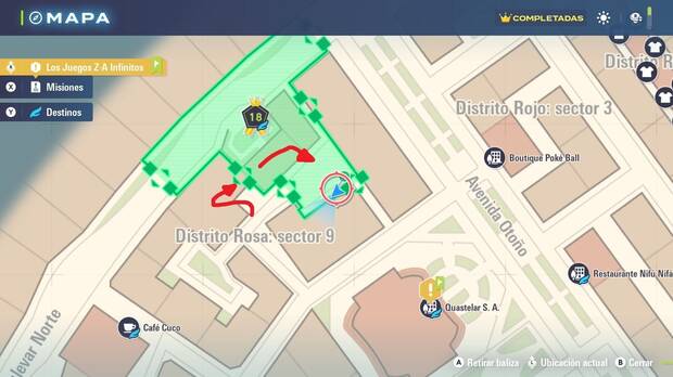 Leyendas Pokmon Z-A - Localizacin en el mapa de la MT065 Roca Afilada