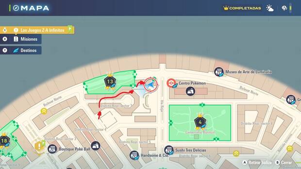 Leyendas Pokmon Z-A - Localizacin en el mapa de la MT071 Vozarrn