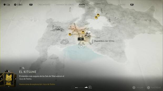 Ghost of Yotei - Pilares de los cados en las Praderas de Yotei, ubicacin del pilar #1