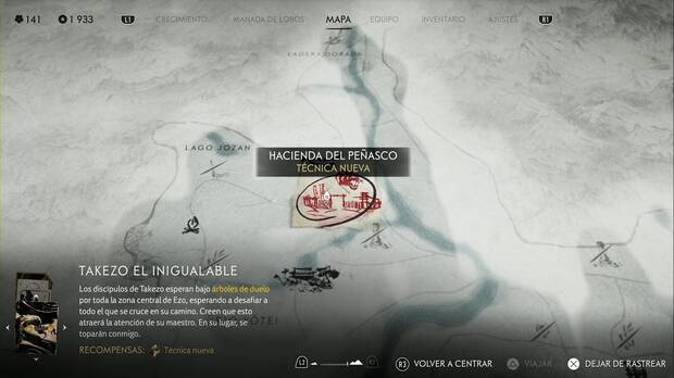 Ghost of Yotei - Campamentos de los Seis de Yotei en las Praderas de Yotei, ubicación de Hacienda del peñasco