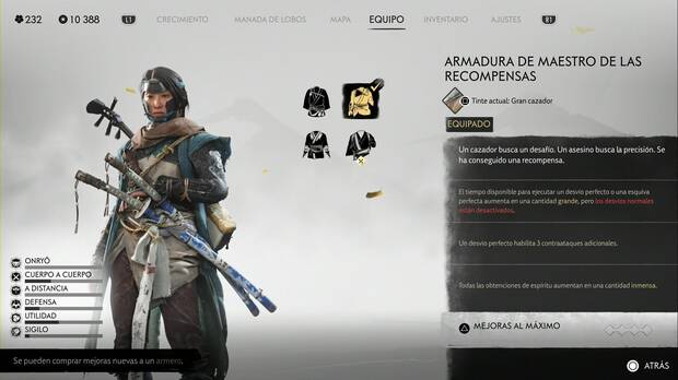 Ghost of Yotei - Armaduras, Armadura de maestro de las recompensas