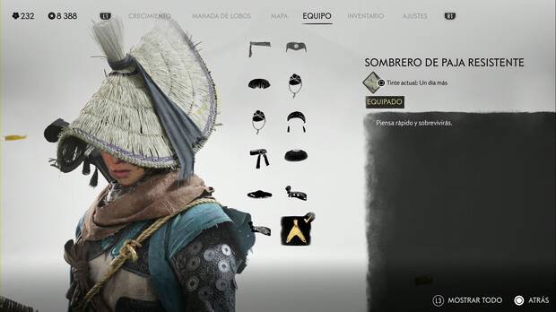 Ghost of Yotei - Cascos, Sombrero de paja resistente