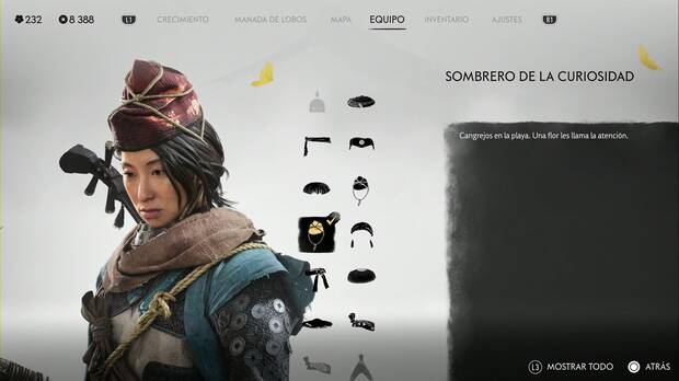 Ghost of Yotei - Cascos, Sombrero de la curiosidad