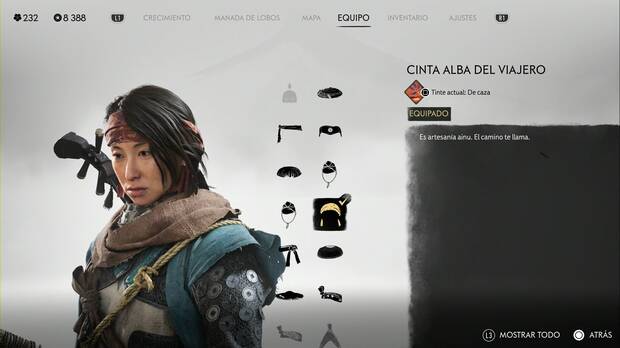 Ghost of Yotei - Cascos, Cinta alba del viajero