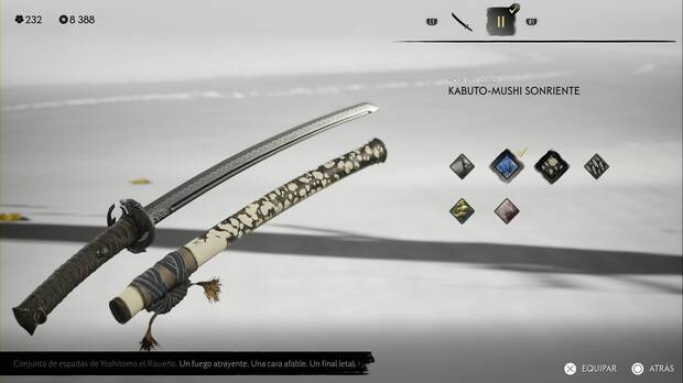 Ghost of Yotei - Conjuntos de armas, Kabuto-Mushi sonriente