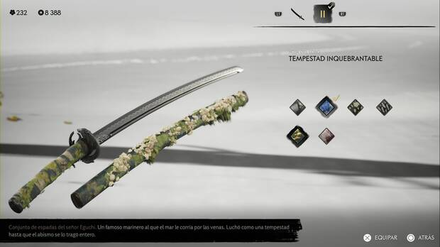 Ghost of Yotei - Conjuntos de armas, Tempestad inquebrantable