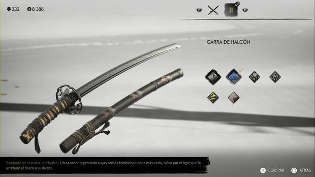 Ghost of Yotei - Conjuntos de armas, Garra de halcn