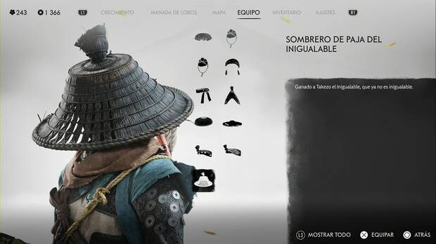 Ghost of Yotei - Cascos, Sombrero de paja del inigualable