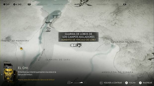 Ghost of Yotei - Guaridas de lobos en la Cordillera de Tokachi, ubicacin de la guarida Campos aulladores