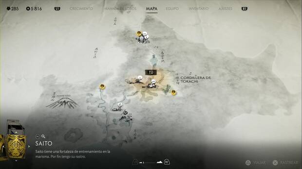 Ghost of Yotei - Cordillera de Tokachi, ubicación de la posada donde se puede jugar