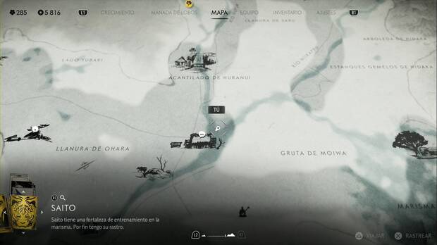 Ghost of Yotei - Lugares especiales en la Cordillera de Tokachi, ubicación del lugar especial El descanso de Huranui