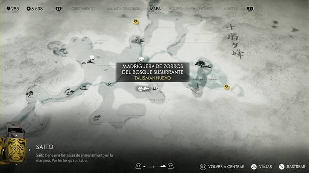 Ghost of Yotei - Madrigueras de zorros en la Cordillera de Tokachi, ubicación de la madriguera Bosque susurrante