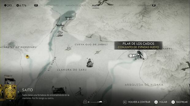 Ghost of Yotei - Pilares de los cados en la Cordillera de Tokachi, ubicacin del pilar #3