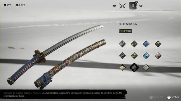 Ghost of Yotei - Conjuntos de armas, Flor sedosa