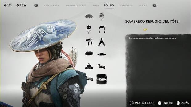 Ghost of Yotei - Cascos, Sombrero refugio del Yotei