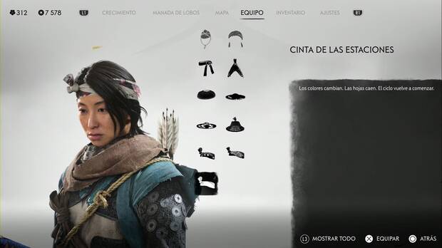 Ghost of Yotei - Cascos, Cinta de las estaciones