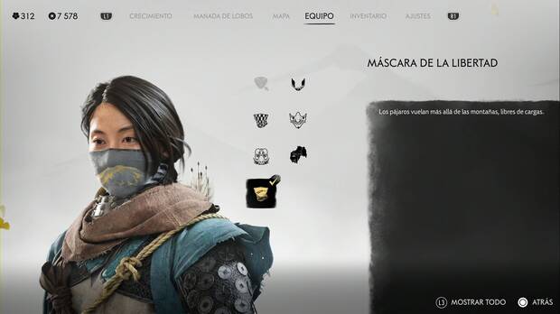 Ghost of Yotei - Mscaras, Mscara de la libertad