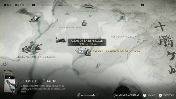 Ghost of Yotei - Altares de la reflexión en la Cordillera de Tokachi, ubicación del altar #4