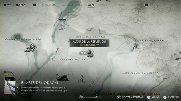 Ghost of Yotei - Altares de la reflexión en la Cordillera de Tokachi, ubicación del altar #5